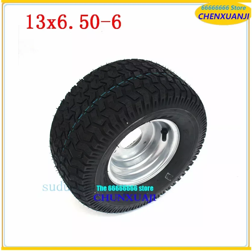 

13 inch vacuum tire wheels 13x6.50-6 tyre for 4wheel ATV Go-kart sightseeing car accessories for Golf Buggy Mower Lawnmowers