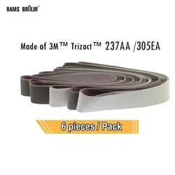 6 pieces Sanding Belt 237AA 305EA for Stainless Steel Polishing A3 A5 A6 A16 A30 A65