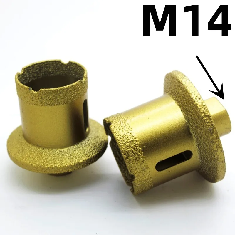 M14 Double-Layer Diamond Hole Opener Table Basin Tool Brazing Diamond Hole Saw Core Drill Bit for Granite Marble Porcelain Tile
