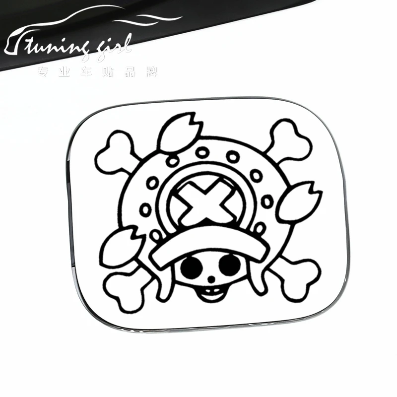 Car Stickers Tony Chopper Pirates Anime Reflective Decoration For Fuel Tank Cap Windshield Bumper Trunk Motorcycles Laptop