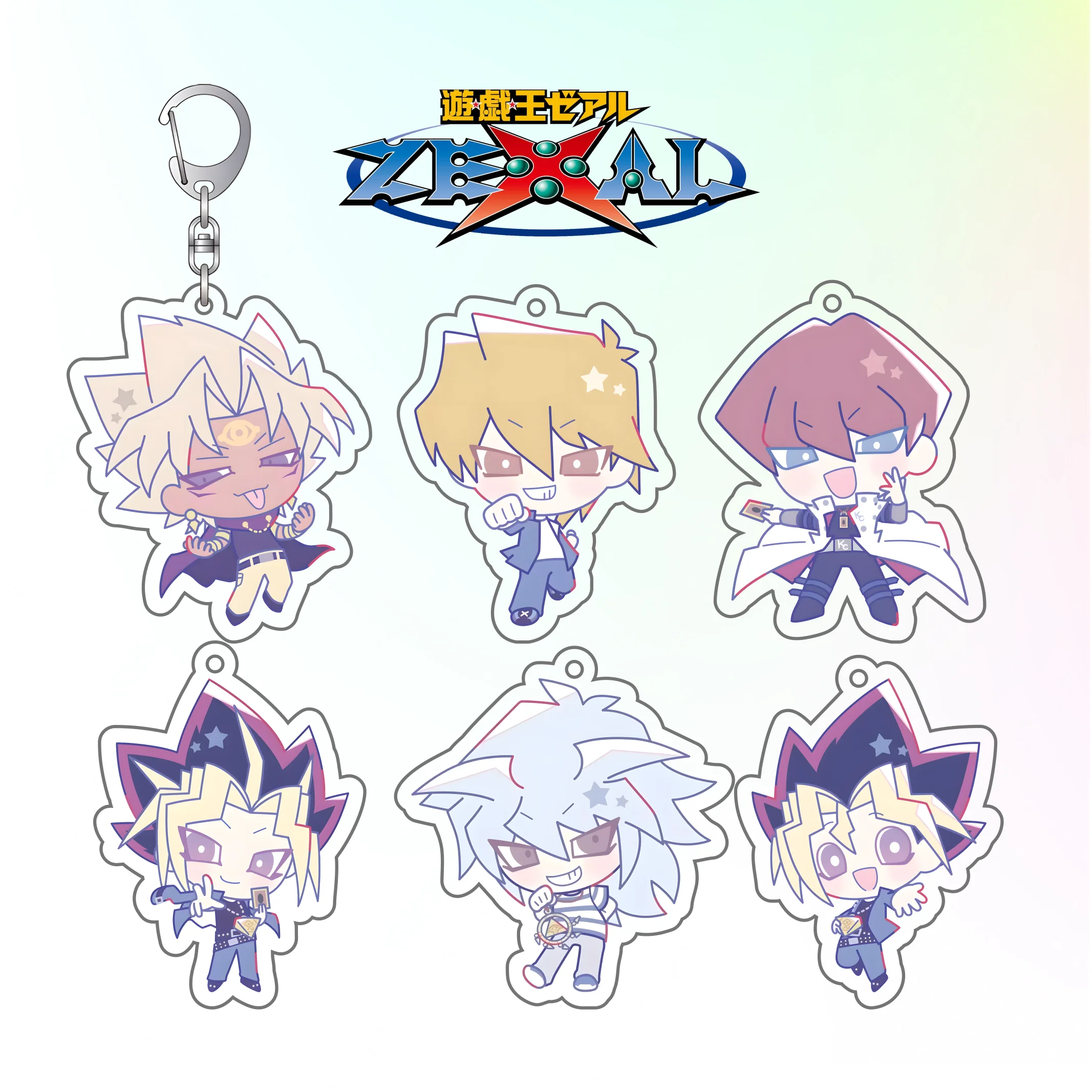 Hot Anime Yu - Gi - Oh! 6cm Yugi Muto/ATEM/Seto Kaiba/Joey Wheeler Key Chain Acrylic Model Plate Gifts