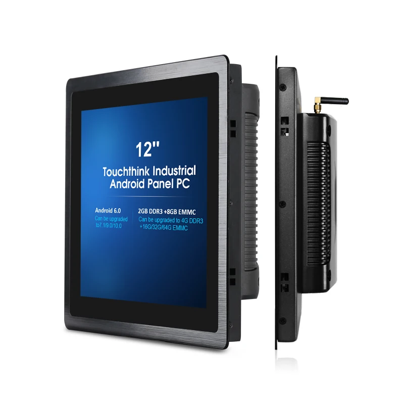 

X Touchthink 12 Inch 3mm Aluminum Alloy Bezel 12V 4A Embedded Industrial Android Panel Pc for Industrial Intelligent Cabinet