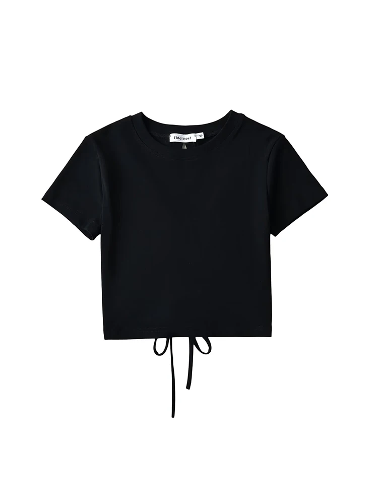 เสื้อยืดผู้หญิงทรงเข้ารูป ดีไซน์เซนเซชั่น แบบเว้าช่วงอก ทรงกลม แบรนด์เนอร์ท สเว รัดรูป โชว์สัดส่วน