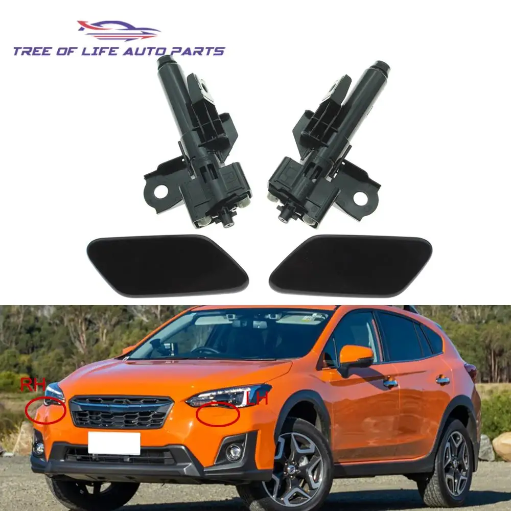 For Subaru XV Crosstrek GT GT3 GT7 2018 2019 2020 2021 Front Headlight Washer Nozzle Headlamp Cleaning Spray Pump+Cover Cap