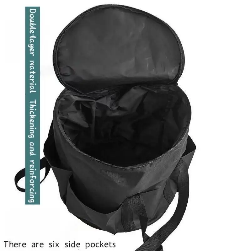 Oxford Cloth Camping Bag Large Capacity Collapsible Outdoor Picnic Storage Bag Multi Pockets Zipper Portable Tableware Organizer