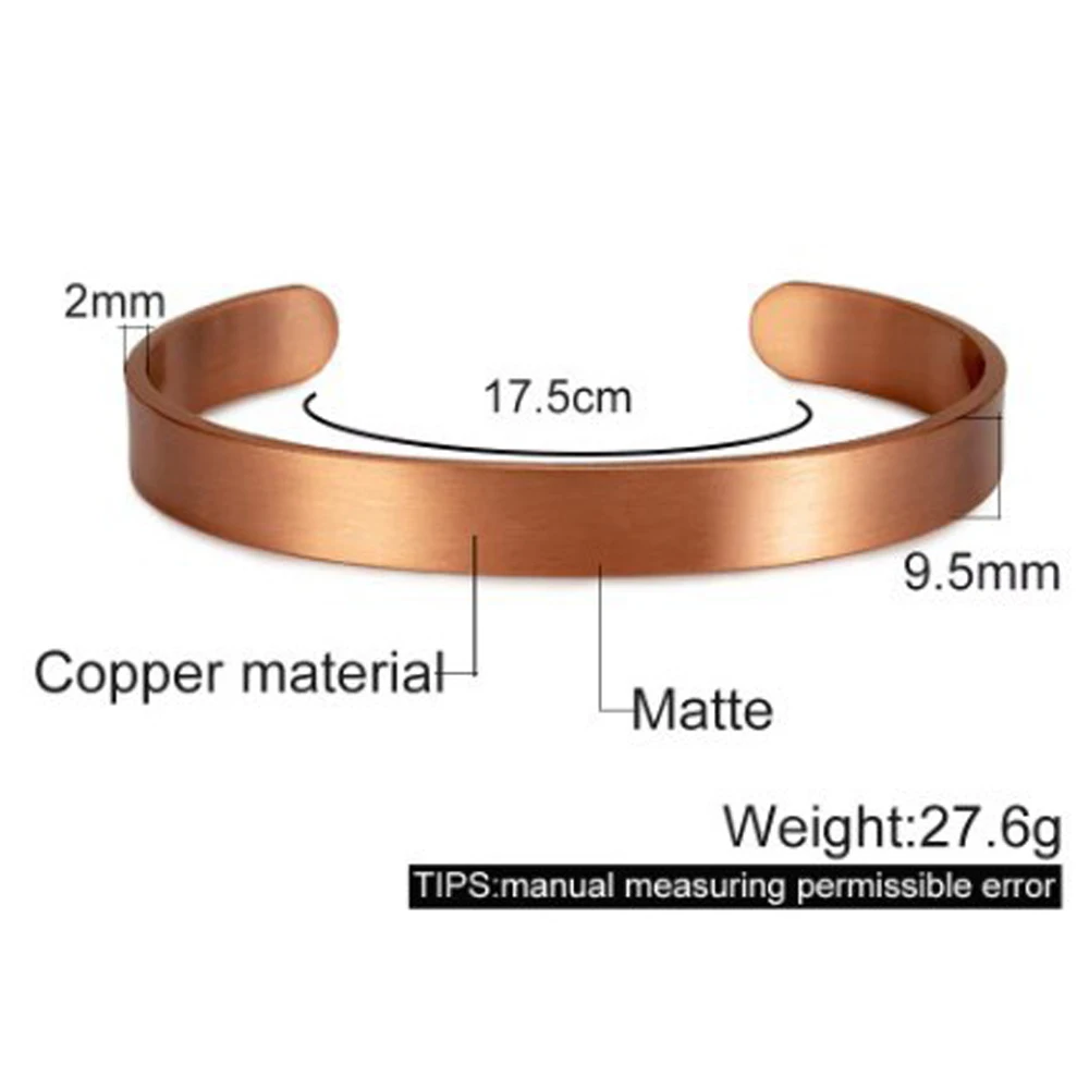 Copper Bracelet for Men Women 100% Pure Copper Bracelets Raw, Solid & Uncoated Authentic Handmade Tibetan Bracelet Cuff Bangles