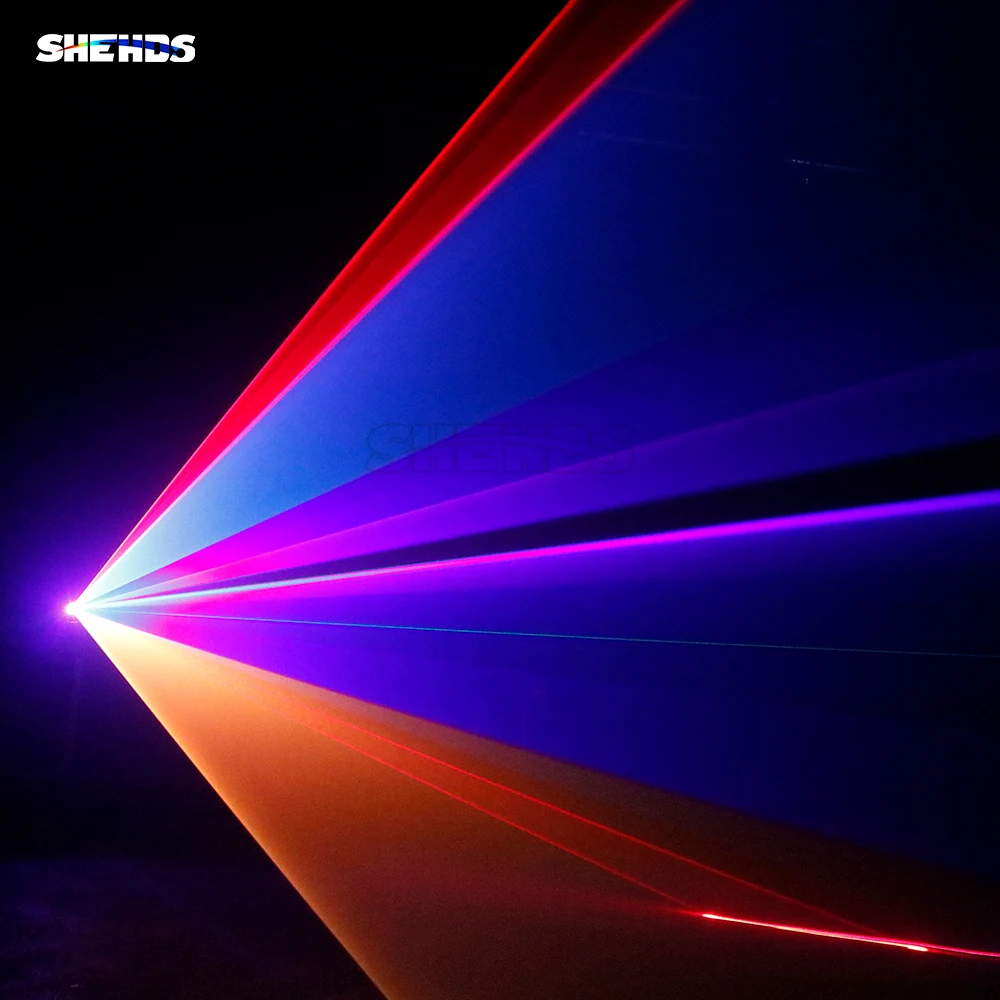 SHEHDS NEW 1000mW RGB Full Color Scan Light Multiple Effects DJ Disco Wedding Church Party Animation Scan Light