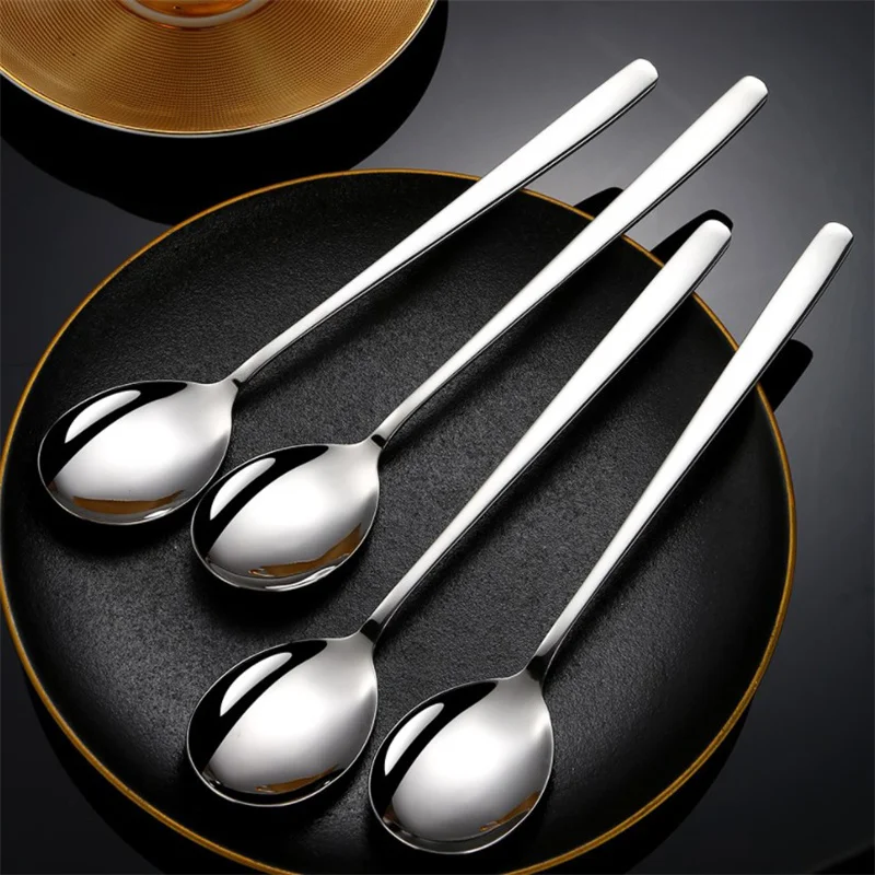 

304 Stainless Steel Spoons Teaspoon Coffee Spoon Dessert Stir Soup Spoons Stainless Steel Spoons For Tea Coffee Ice Cream