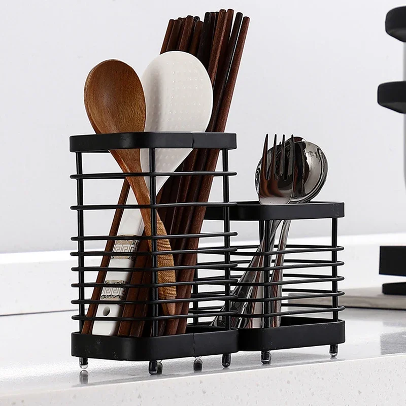 1pcs Tableware Holder Stainless Steel Chopstick Drying Rack Rustproof Spoon Knife Fork Storage Shelf Cutlery Storage Drainer