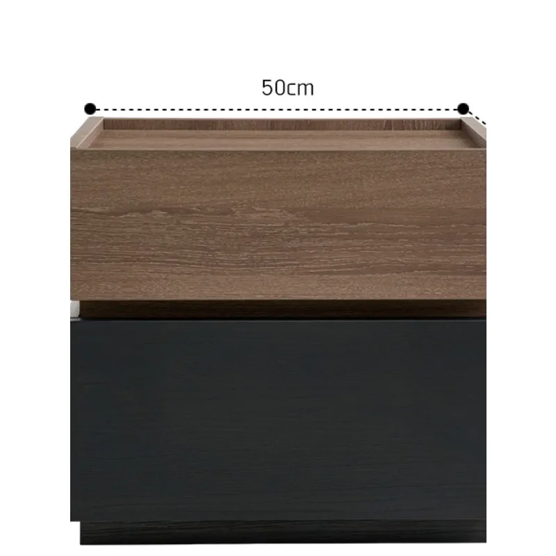 YWL [Mismo Color que EGGER] Mesa de Noche Minimalista Hangzuo, Mesa de Noche para Dormitorio, Mesa de Noche con Armario, Armario Premium