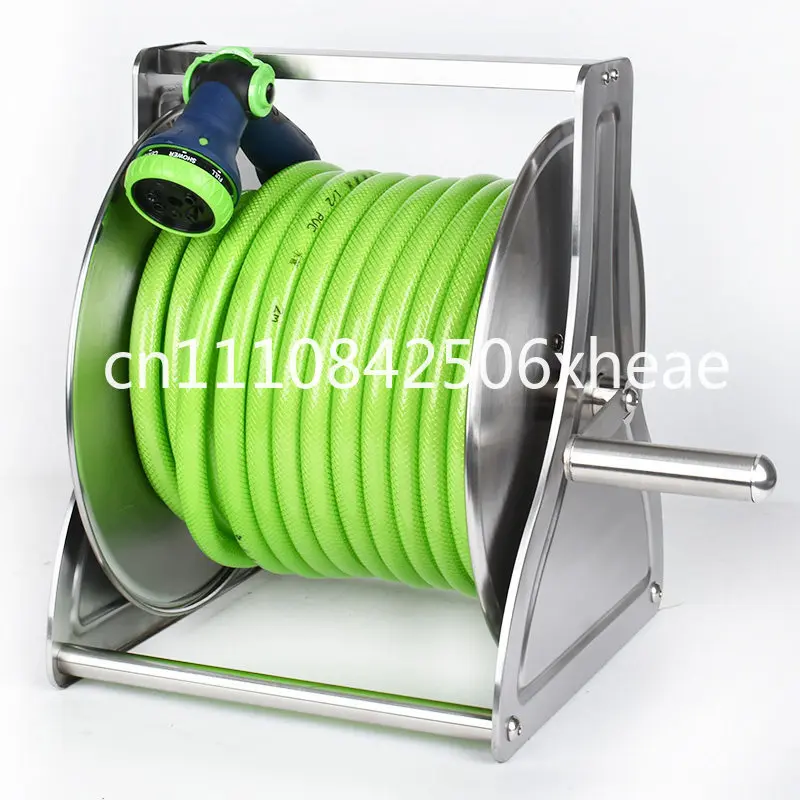

Stainless steel water pipe storage rack, reel, reel, hose, household watering water pipe , garden pipe reel, wall-mounted