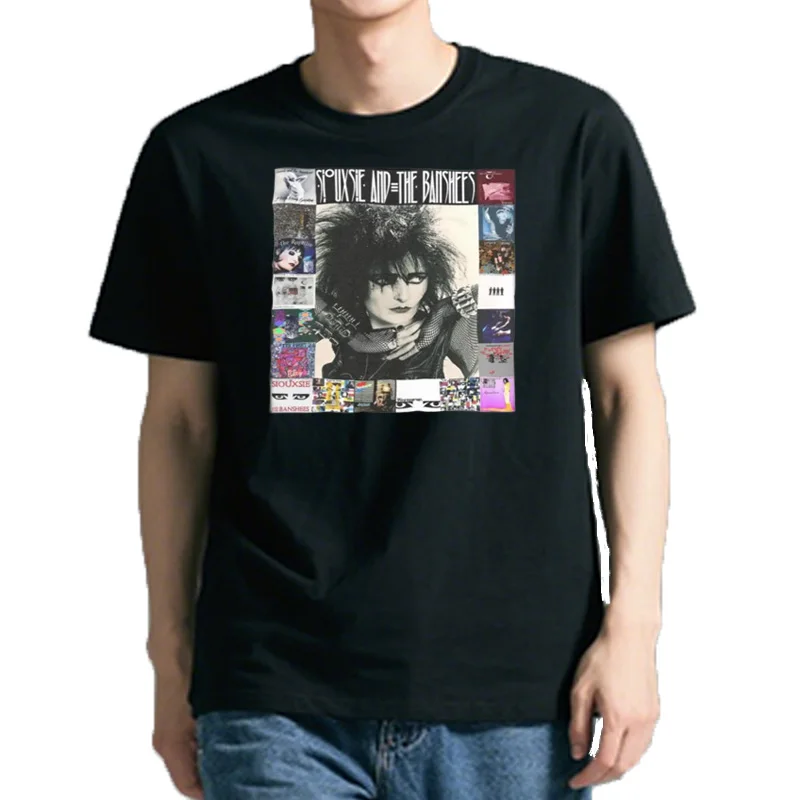 Merch 100% Cotton Siouxsie Sioux T Shirt men's Siouxsie And The Banshees Album Covers Graphic Printed Tee Shirt