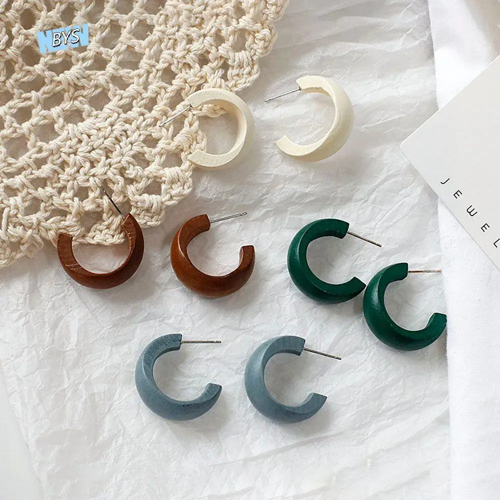For Women Retro Statement Big Circle Moon C Shape Hoop Earrings Party Jewelry Dangle Earrings Fashion  Accessories