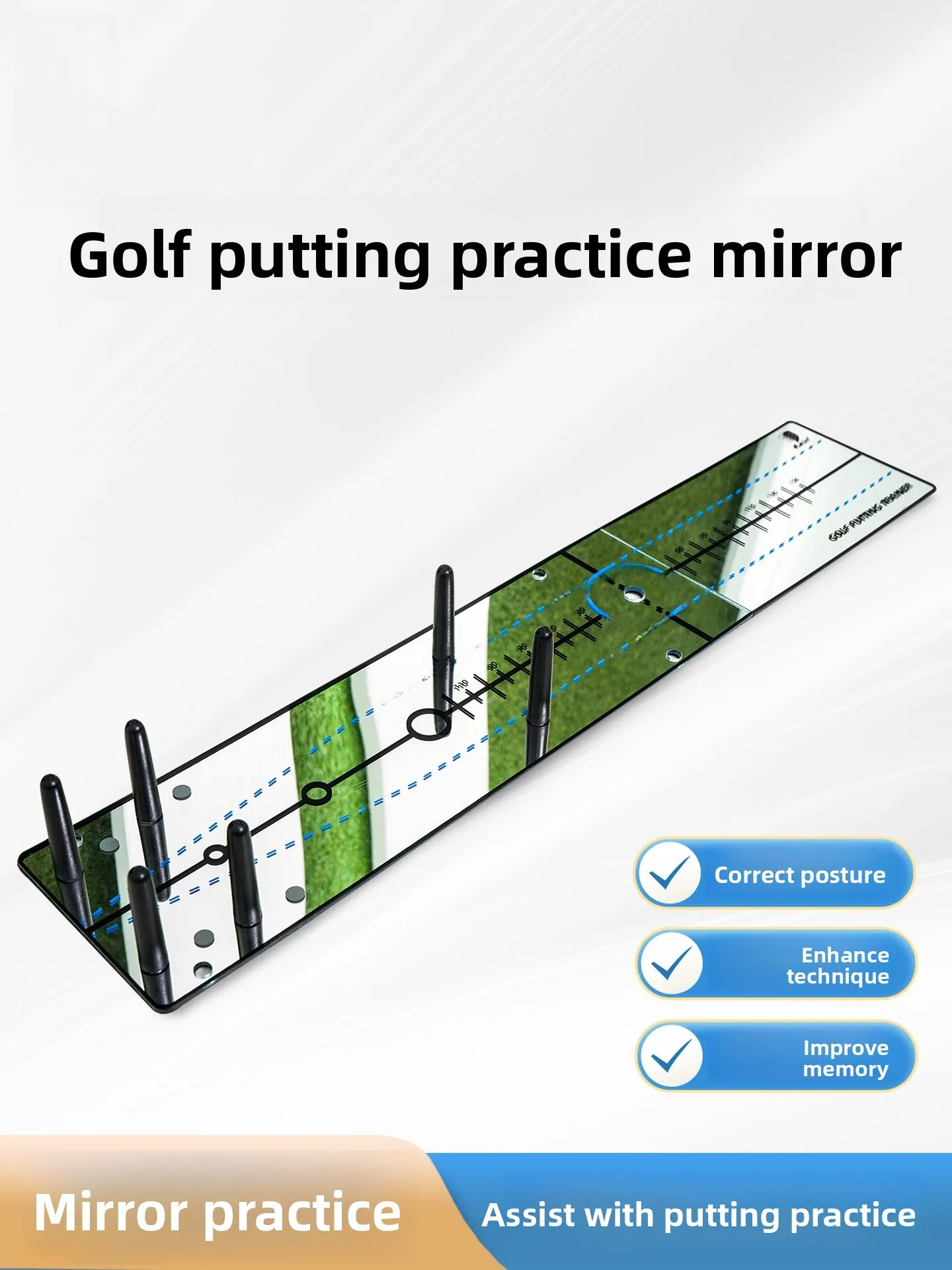 miroir-d'entrainement-au-putting-caiton-–-aide-a-la-pratique-sur-le-green-–-dispositif-d'entrainement-au-putting-pour-les-passionnes-de-sport-et-de-fitness