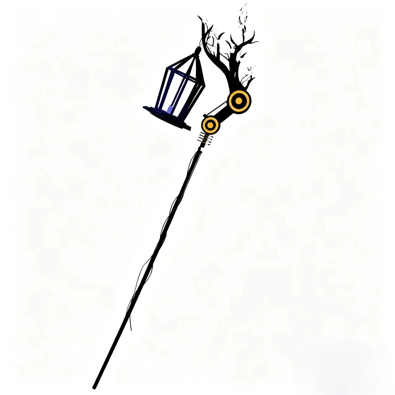 Arknights Nightingale Cosplay Prop Black Lantern Staff Halloween Christmas Party Role Play Costume Accessory