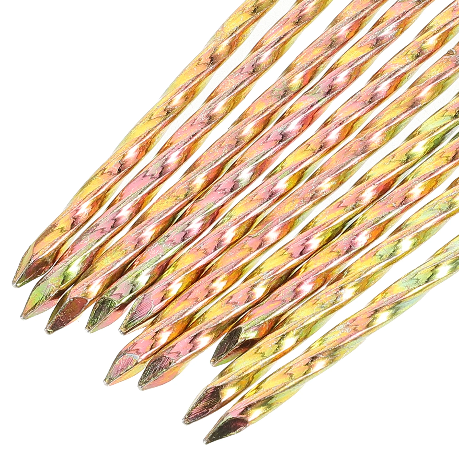 

10pcs Metal L Spikes 6 Inch Spiral Durable Carbon Steel Garden Turf Nails Artificial Grass Stakes Secure Tents Canopies