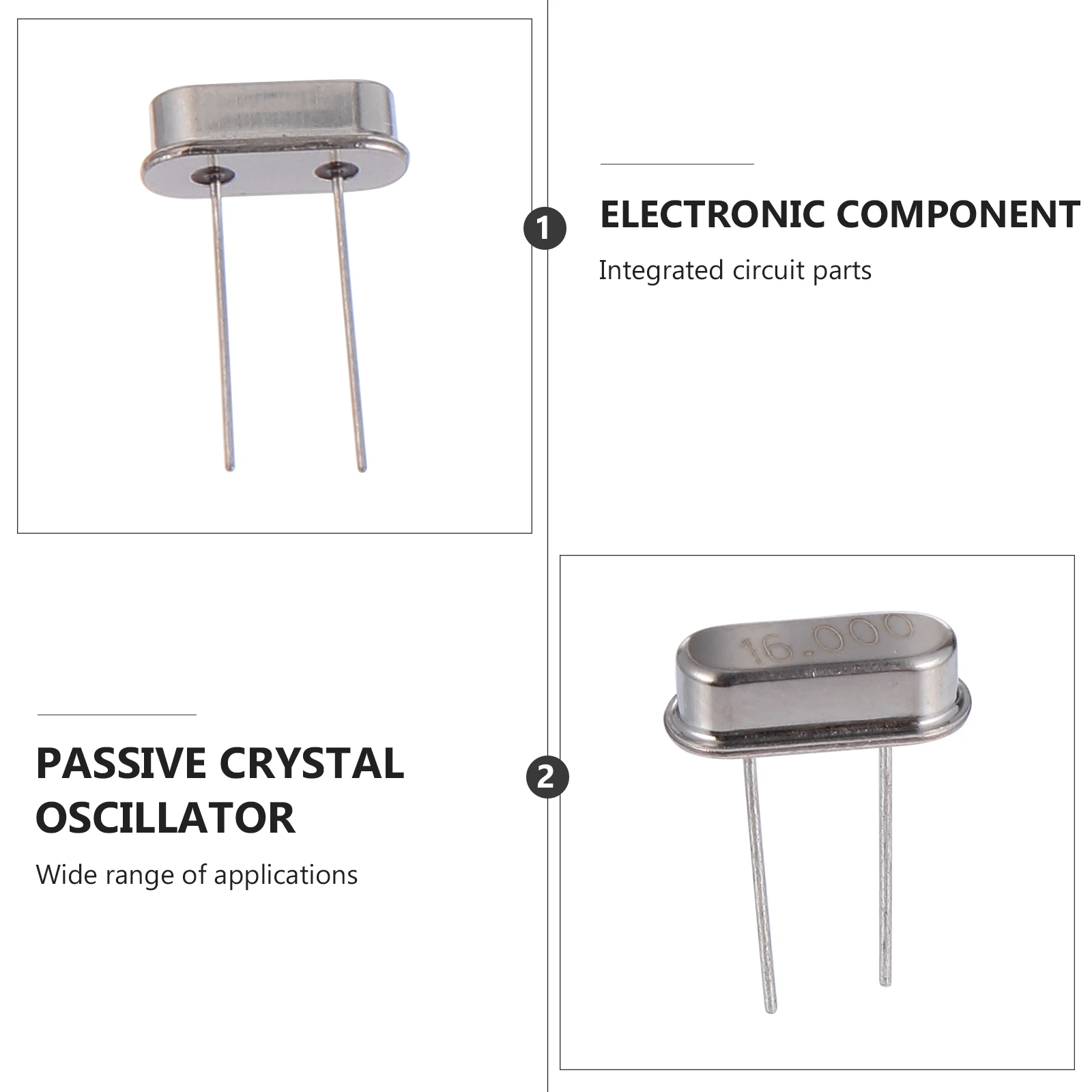 

50 Pcs Passive Crystal Resonator Quartz Oscillator Electronic Components Timing Circuit Accessories Storage Tools