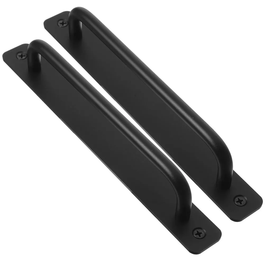 

2 Pcs Aluminum Alloy Handle Door Handles Sliding Barn Aluminium Pulls No Punching