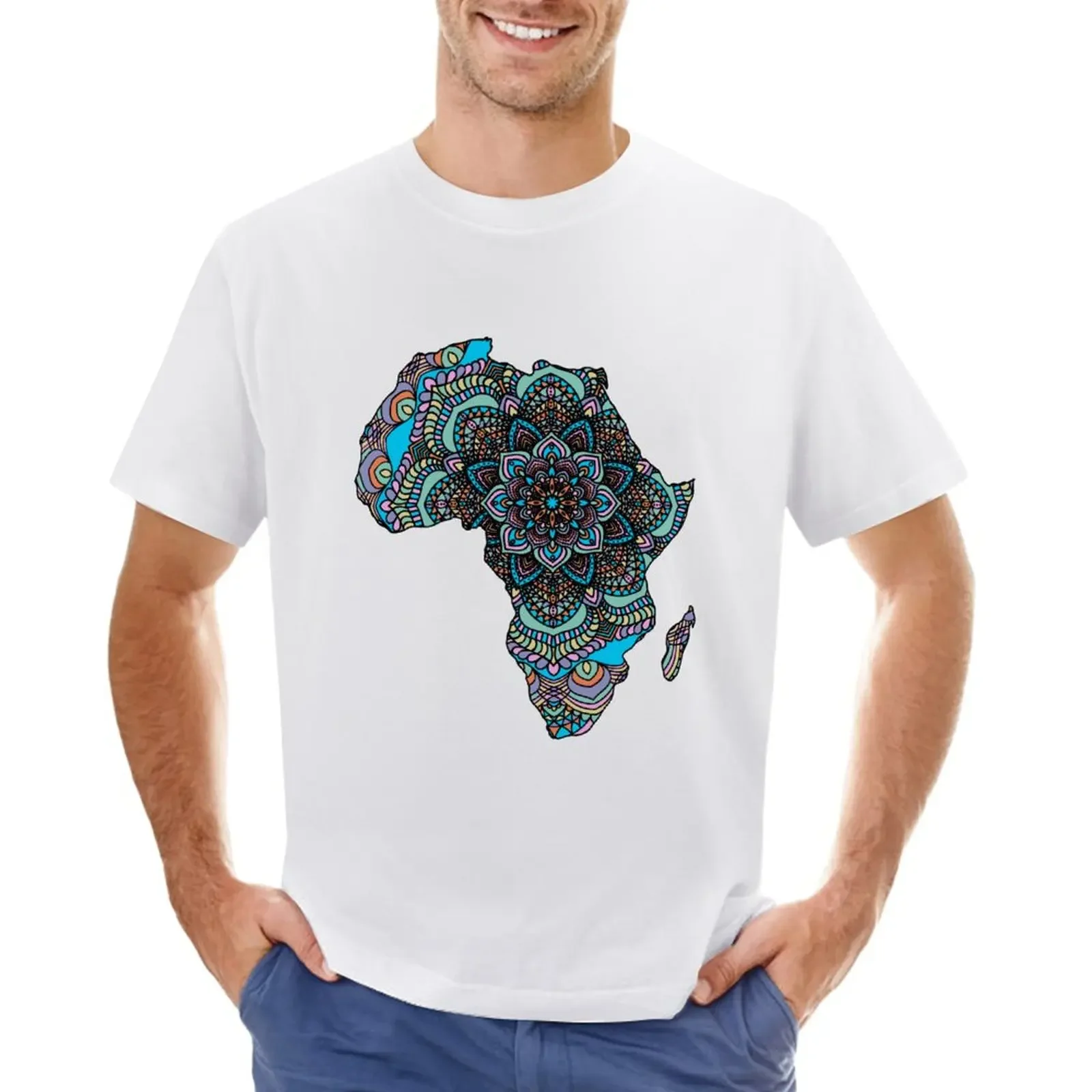 Africa Zentangle T-Shirt funnys sweat hippie clothes graphics men clothings