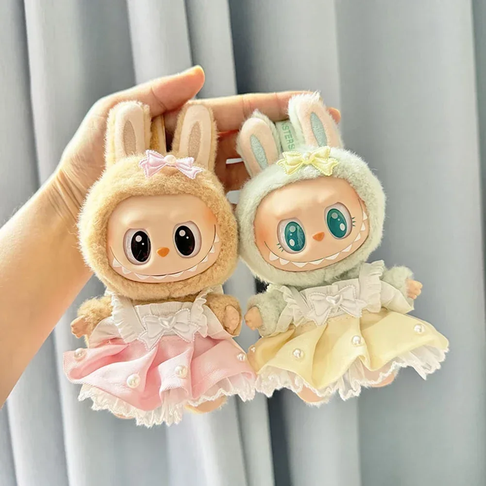 15-17cm Mini Doll'S Clothes Outfit Accessories For Korea Kpop Exo Labubu Idol V1 V2 Sweetheart strap skirt 2pcs set Clothing