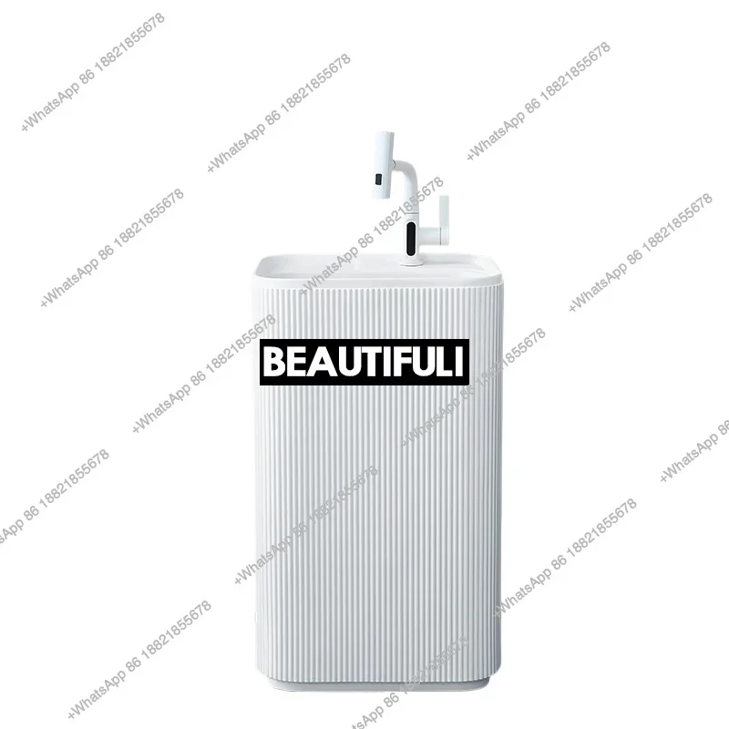 

Z136Column wash basin integrated floor column outdoor courtyard personalized wash basin with washboard