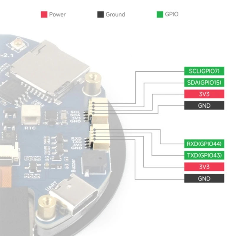 Pantalla táctil a color 2,1 pulgadas y 262K para ESP32S3, compatible con WiFi integrado, procesador 2 núcleos