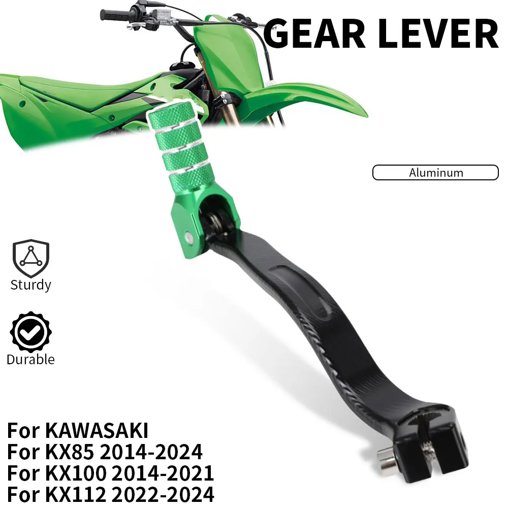 Motorrad Bike CNC Legierung Schalthebel Bremspedal Aluminium Für KAWASAKI KX85 2014-2024 KX100 2014-2021 KX112 2022-2024
