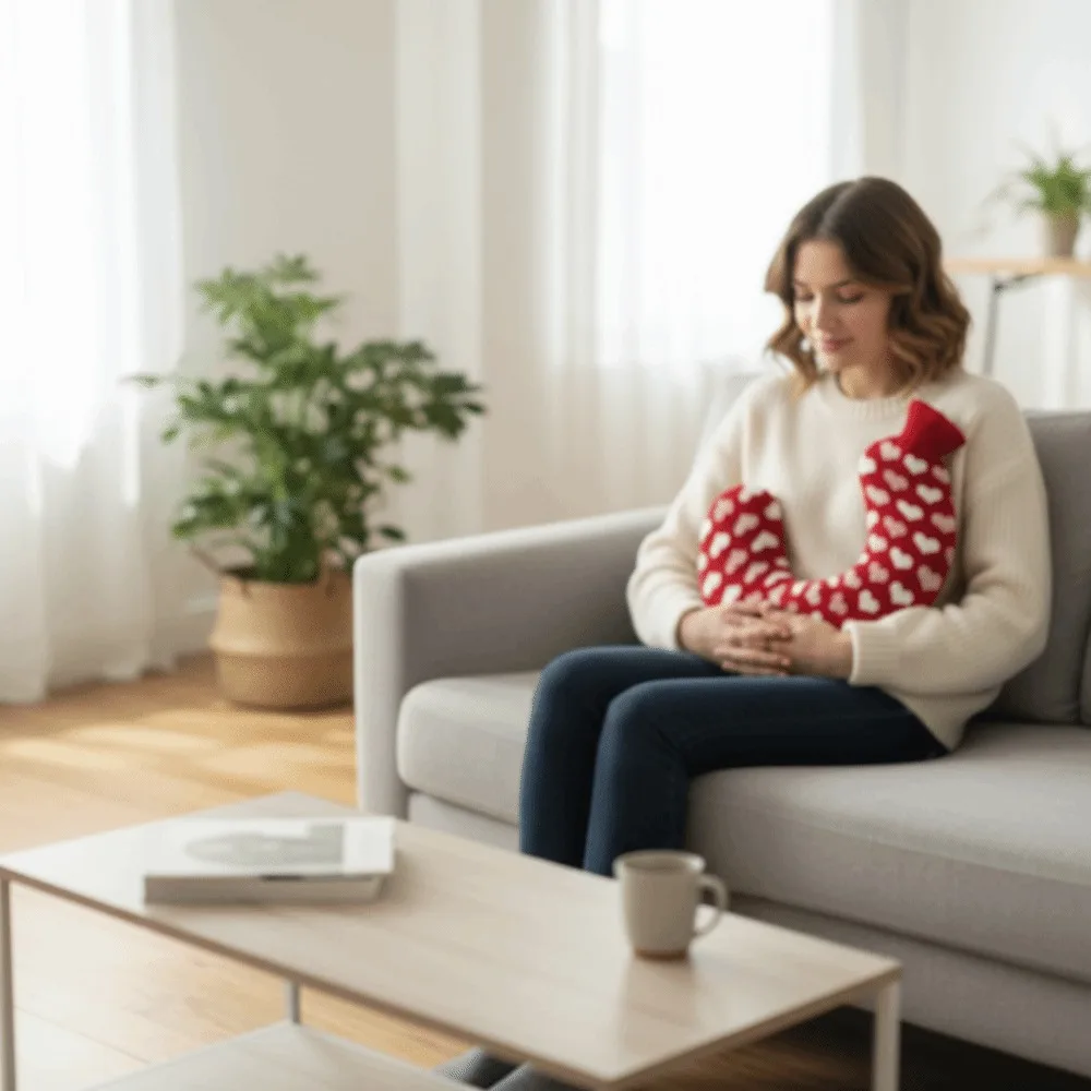 

Leak-proof U-shaped Hot Water Bag Thickened With Knitted Cover Neck Shoulder Warmer Water-injectable Hand Warmer Office