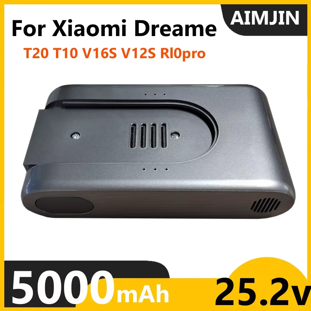 T10 T20 25.2V 5000mAh Vacuum Cleaner Battery for Xiaomi Dreame R10pro V12S V16S Vacuum Cleaner Replacement Lithium Battery