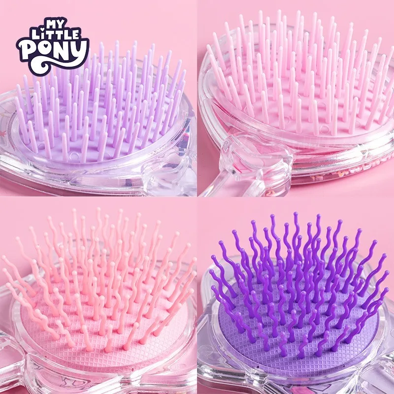 Sisir Kartun Lucu My Little Pony: Persahabatan Adalah Keajaiban, Sisir Bantal Udara Asli, Mainan Cermin Kartun, Sisir Pijat Periferal