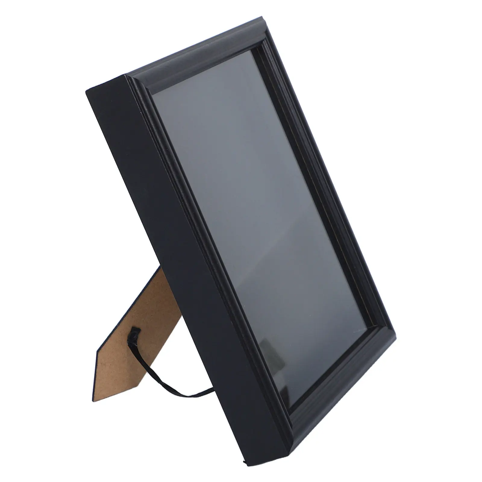 Wooden Flag Display Case Black Hd Tempered Glass Triangular Shape Memorial Storage Box Veterans Burial Flag Holder Display