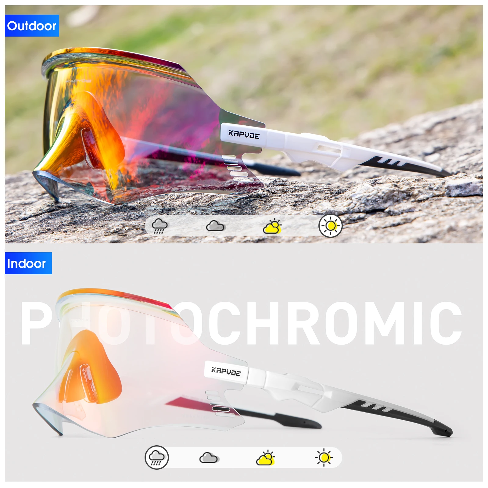 KAPVOE Radfahren Sonnenbrille Radfahren Gläser UV400 MTB Fahrrad Brillen Outdoor Sport Brille Frauen Männer Rennrad Racing Ausrüstung – Detail 12