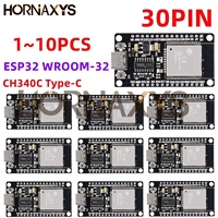 1-10pcs ESP32 WROOM-32 ESP32-S Development Board WiFi+Bluetooth-compatible TYPE-C ESP32 30Pin ESP32 Nodemcu Development Module