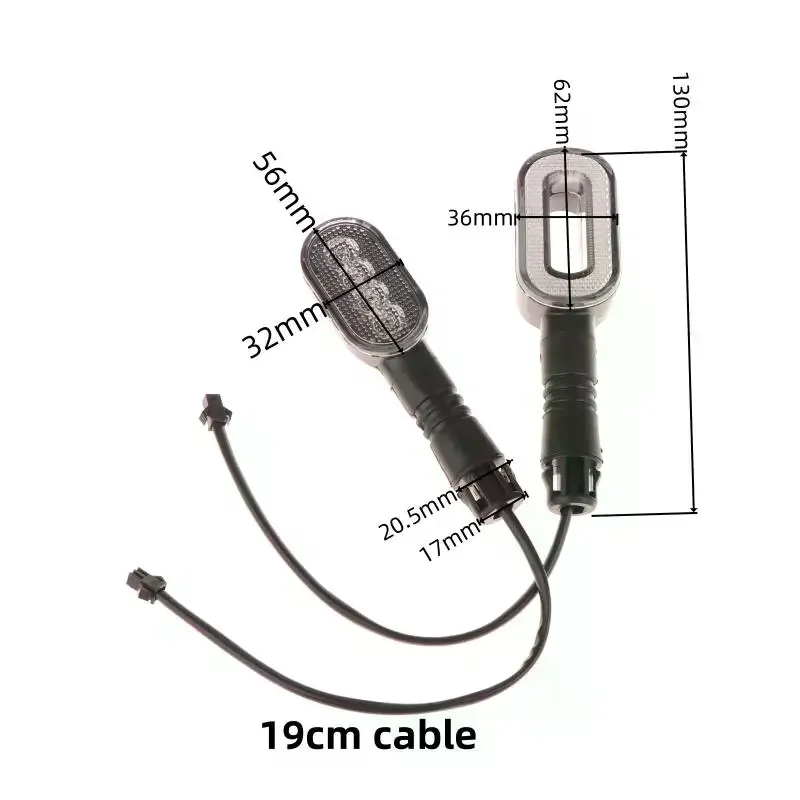2 قطعة أبواق إشارة الانعطاف للدراجة وأضواء خلفية 36 فولت/48 فولت/60 فولت/72 فولت إنذار الضوء لمكونات سكوتر الدراجة النارية الكهربائية