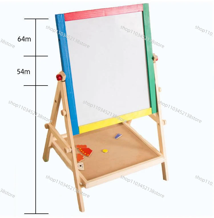 Wooden Drawing Blackboard Whiteboard Double Sided Adjustable Easel Painting Toy Early Education Learning Toys for Children Kids