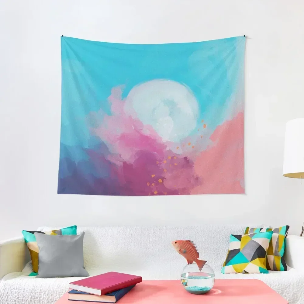 

Abstract Dreamy Full Moon - Pink Blue Painting by Morgan Harper Nichols Tapestry Bedrooms Decor Home Decor Aesthetic Tapestry