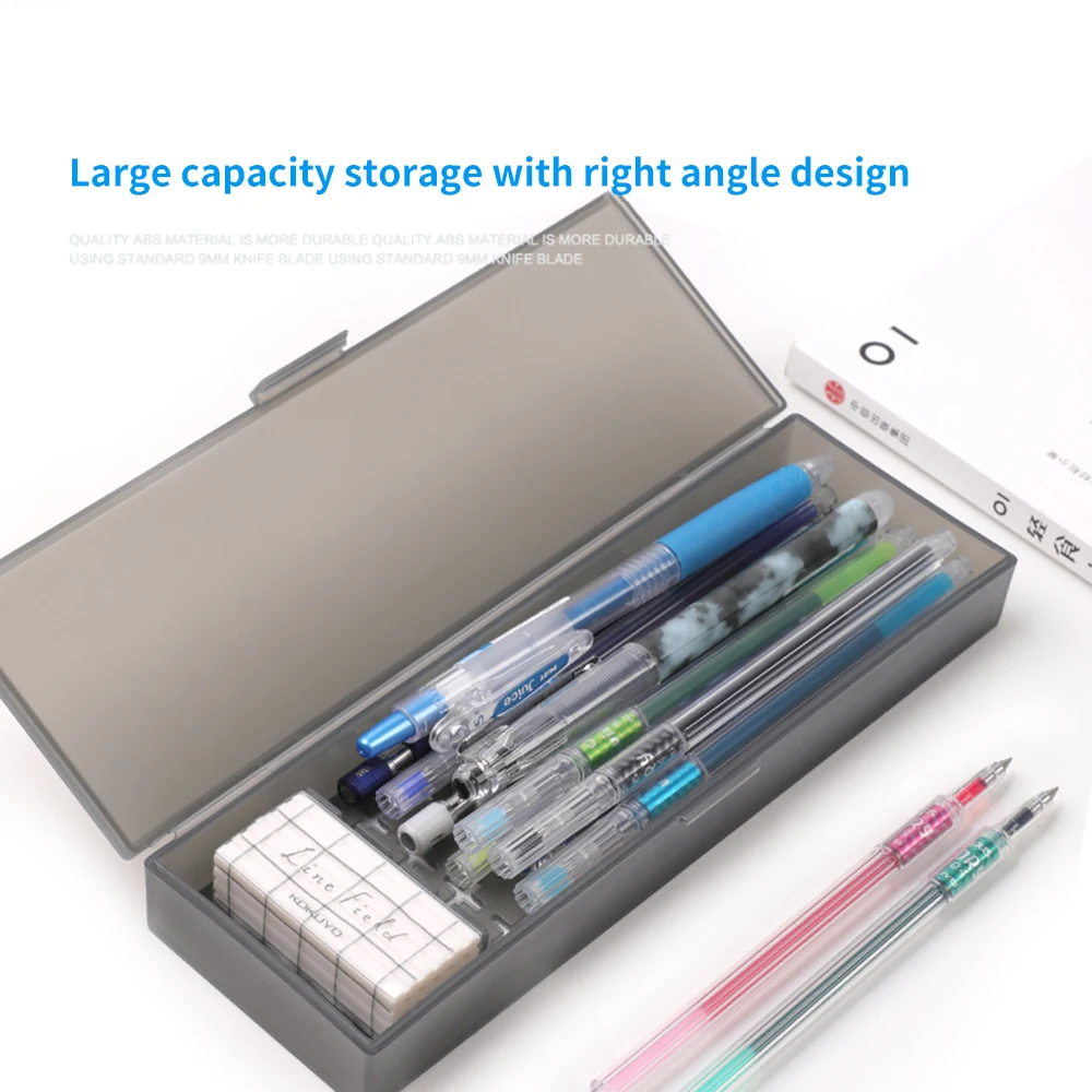 1pcs Japan KOKUYO Pencil Case Transparent Matte Simple Stationery Box Student DIY Creative Cute Storage Box School Supplies