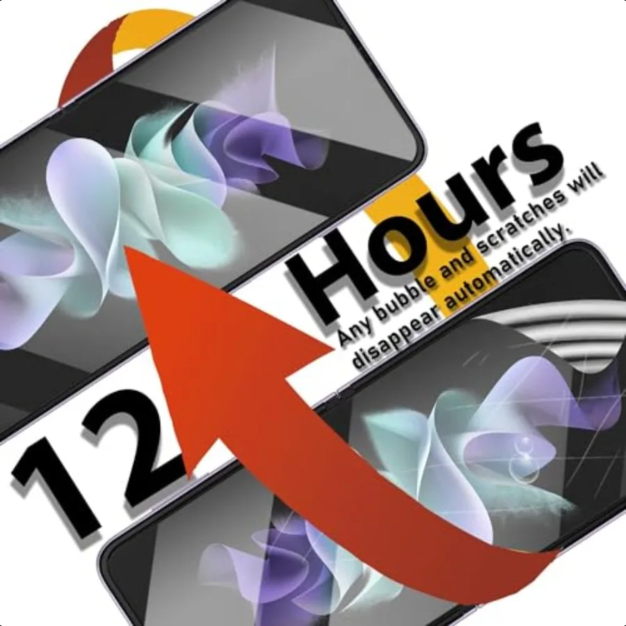 HOMEMO 2 + 2 حزمة لهاتف سامسونج جالاكسي Z Flip 3 واقي شاشة 2 حزمة طبقة مرنة من البولي يوريثان الحراري مع واقي عدسة الكاميرا سهل التركيب