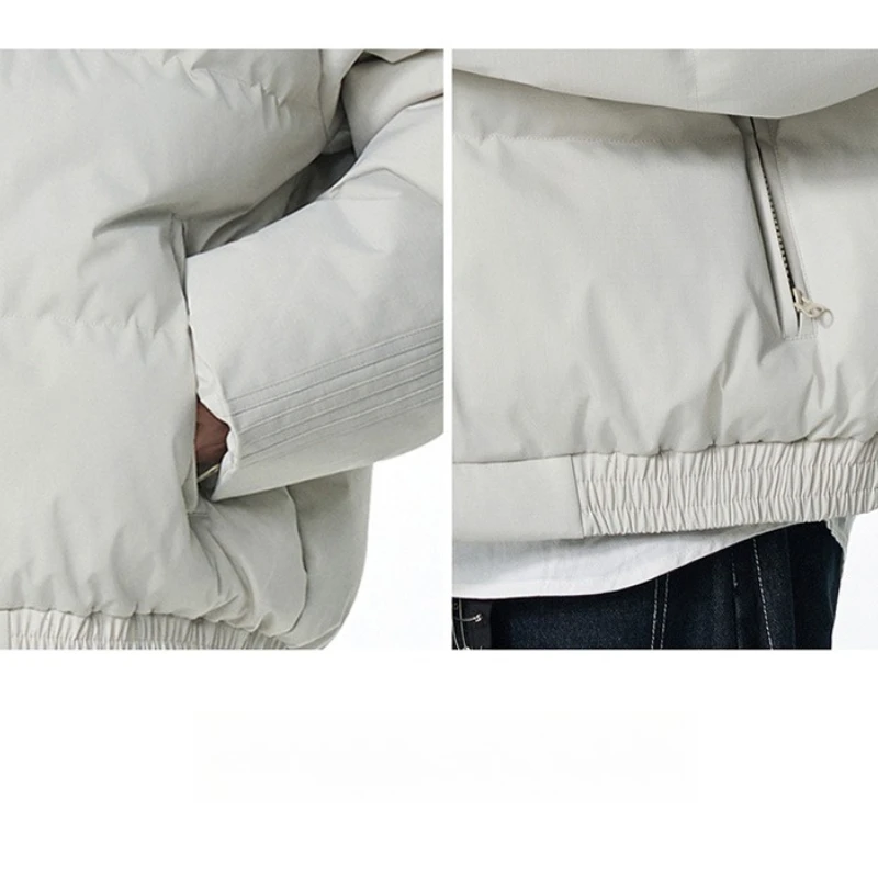 سترة رجالية مبطنة بالقطن مقاومة للرياح، معطف على الطراز الكوري، سترة شتوية دافئة أساسية سميكة دافئة، قيمة المال #3