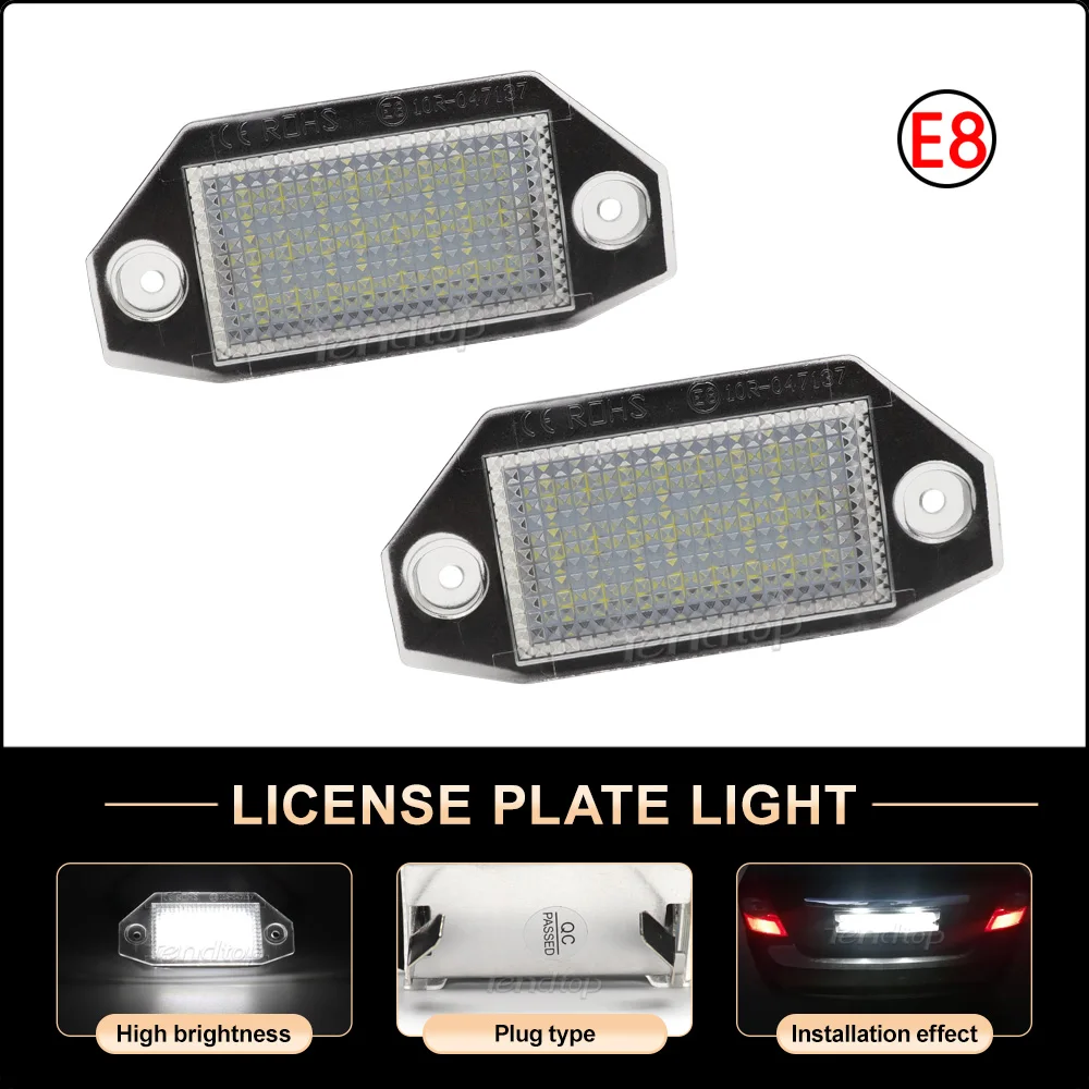 LED License Plate Number Lamp Night Lighting Car Accessories For Mondeo MK3 2000 2001 2002 2003 2004 2005 2006 2007 4/5 Door