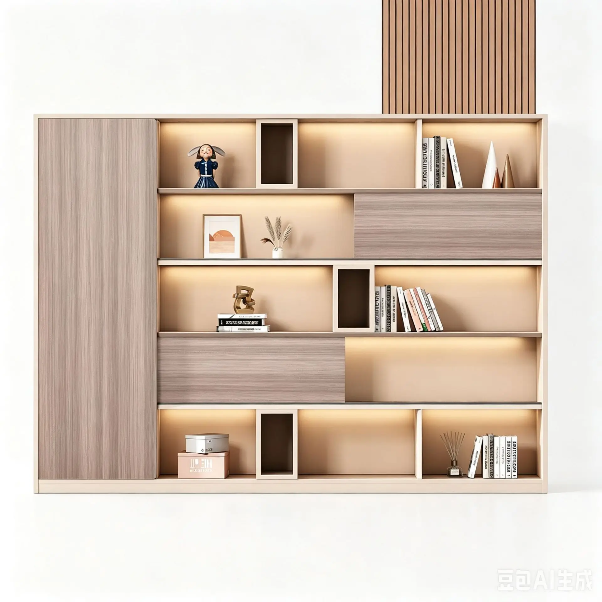 YJQ file cabinet office locker wooden file data storage cabinet simple and modern
