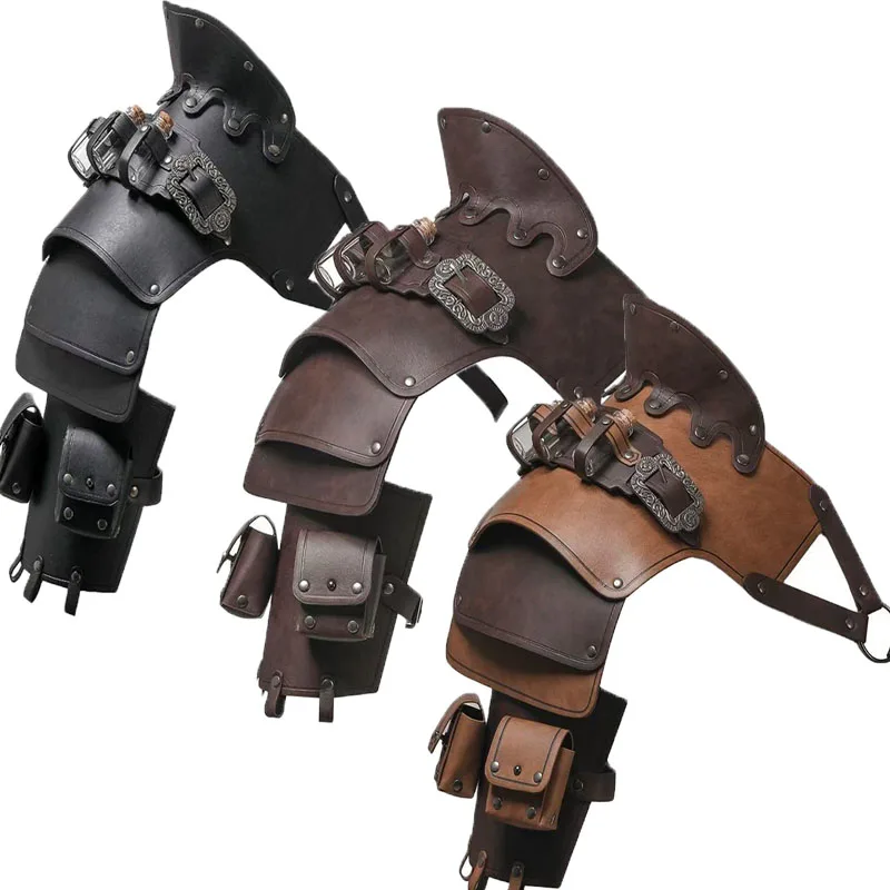 

Средневековый наплечник на плечо, регулируемый пиратский доспех, аксессуар для костюма, доспехи на плечо для клубного костюма, праздничное платье, карнавал