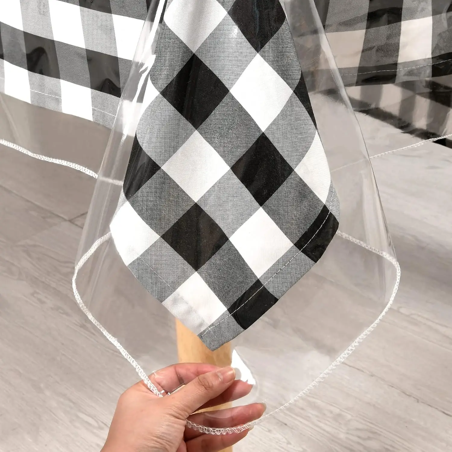 

Прозрачная пластиковая скатерть прямоугольной формы - водонепроницаемая, маслостойкая, устойчивая к пятнам виниловая накладка для обеденных столов, 60 x 84 дюйма