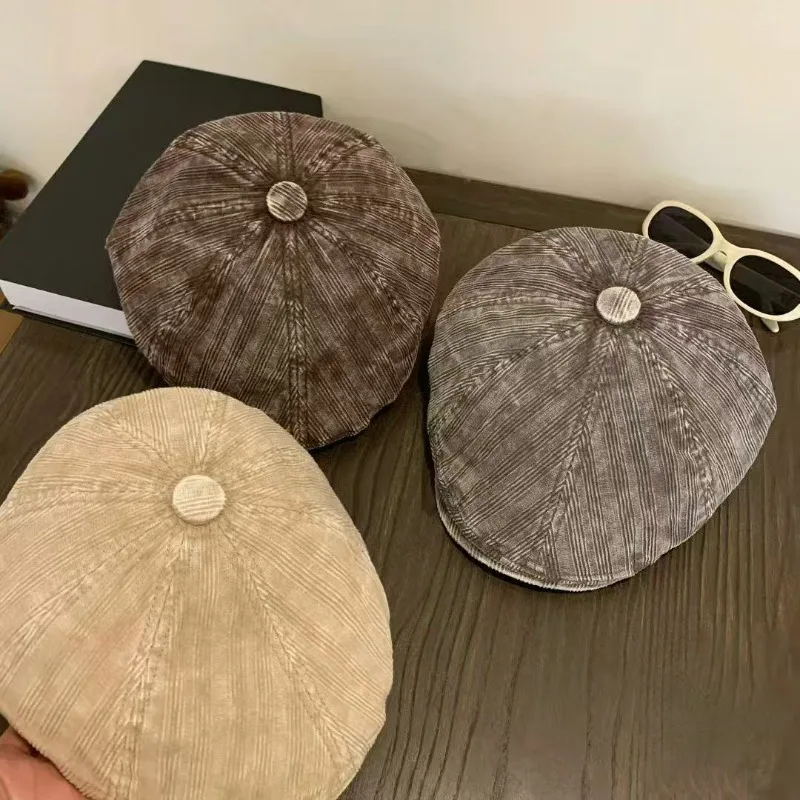 1 قطعة قبعة جولف مثمنة على الطراز البريطاني القديم ، قبعة موزع الصحف للرجال ، جميع المواسم. قبعة بيريه متعددة الاستخدامات ثنائية اللون ، مناسبة للتجمعات