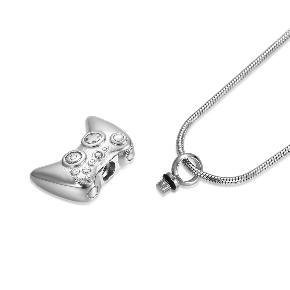 قلادة قلادة على شكل جرة للتحكم في الألعاب للرماد البشري - مجوهرات حرق من الفولاذ المقاوم للصدأ، تذكار تذكاري لأحبائك #4