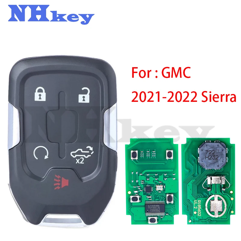 NHKEY For GMC 2021-2022 Sierra 434MHz Keyless-Go Smart Key (W/ Tailgate)/NCF2951E/HITAG 2 / 46 CHIP/FCC ID: HYQ1ES/PN: 13522904