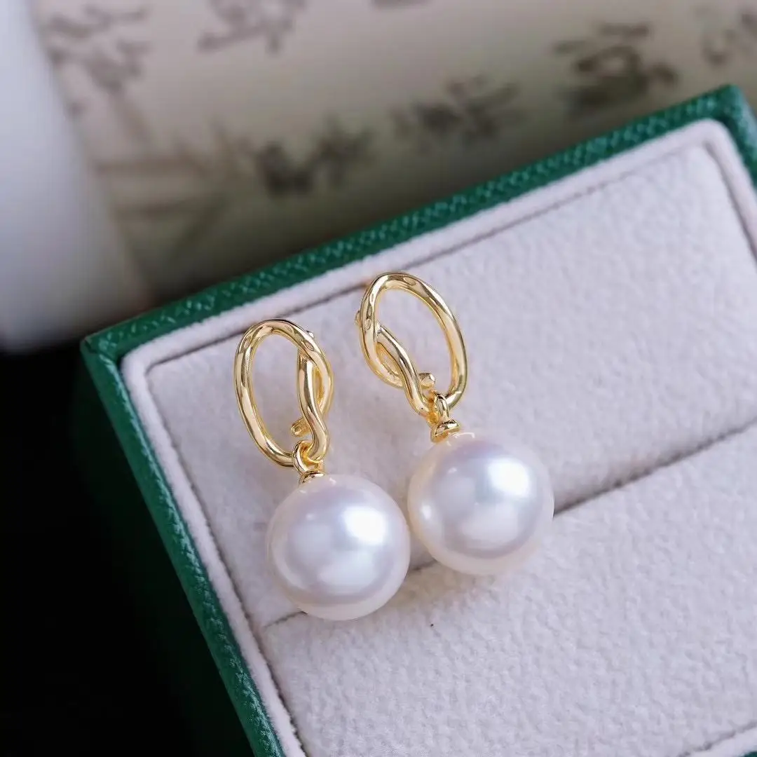 

Серьги-гвоздики из стерлингового серебра S925 для самостоятельного изготовления, с жемчугом, круглые, в форме капли, персонализированные ювелирные аксессуары