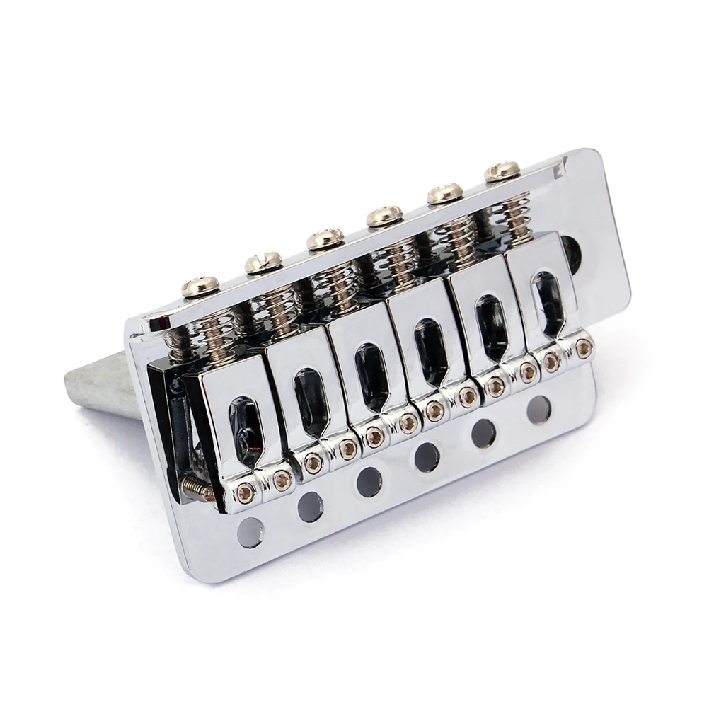 

GA205 6 String Flat ST Saddle Single Tremolo Bridge System for Electric Guitar Accessories Parts Screw-in Arm for Right (Silver)