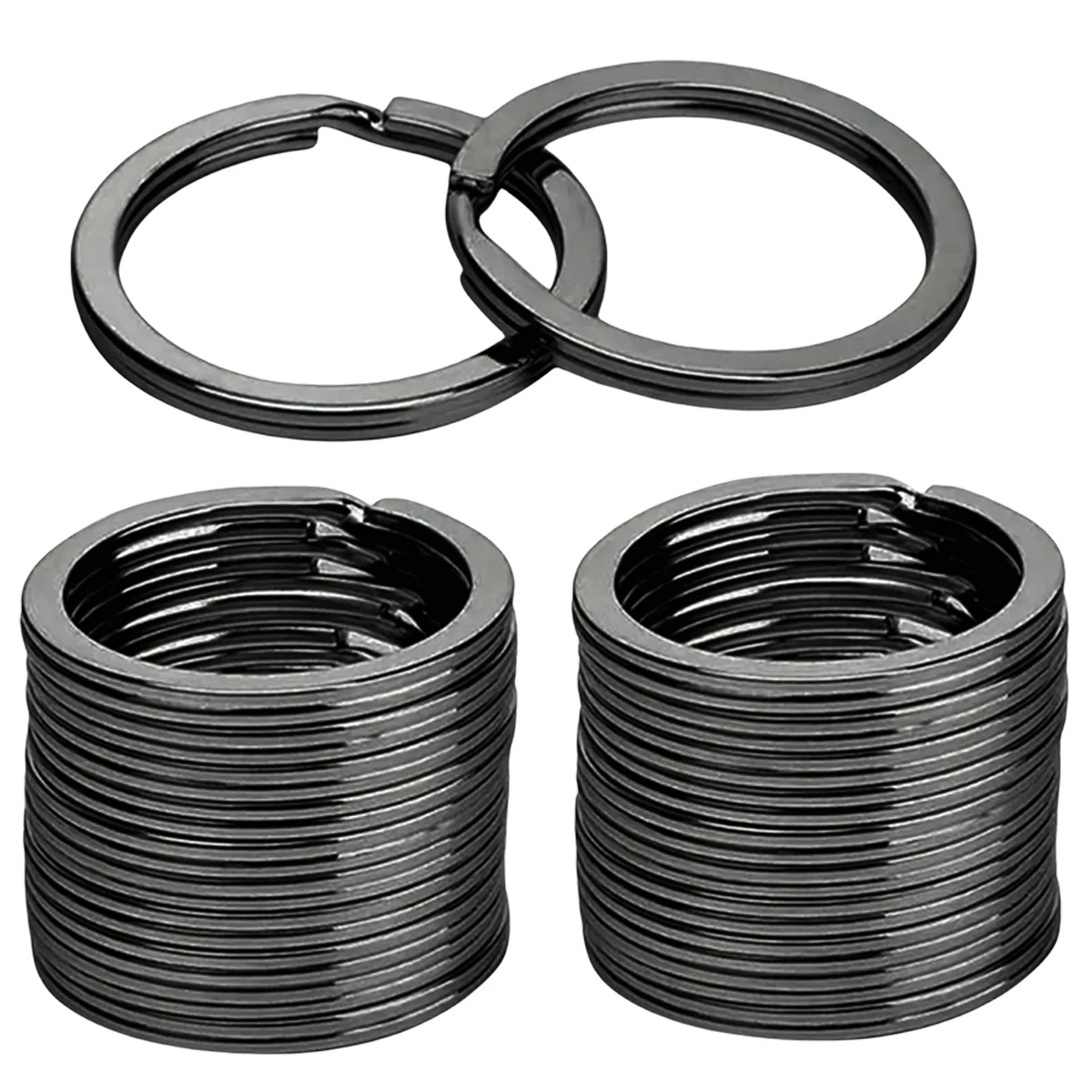 30/50/80 Stück 1 Zoll offene Schlüsselringe, flache Schlüsselringe für Schlüsselanhänger, Heimorganisation, Autoschlüssel, DIY-Bastelarbeiten