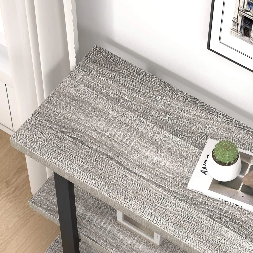 Modern Storage Console Table for Living Room, Wood Entryway Furniture with Shelves, Suitable for Hallway and Entrance Spaces